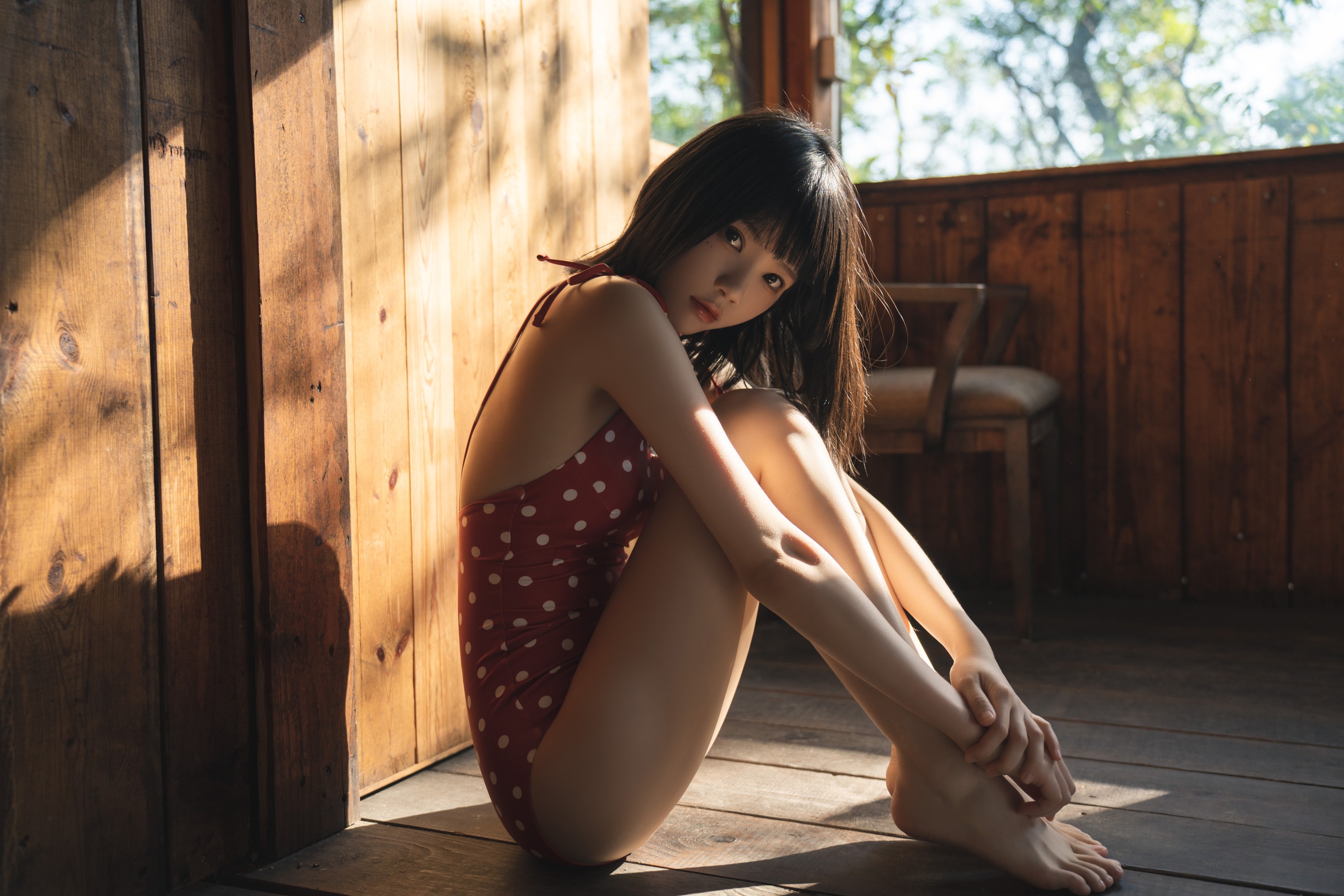图片[1]-桜桃喵 – NO.154 红波点[45P]-XikXak